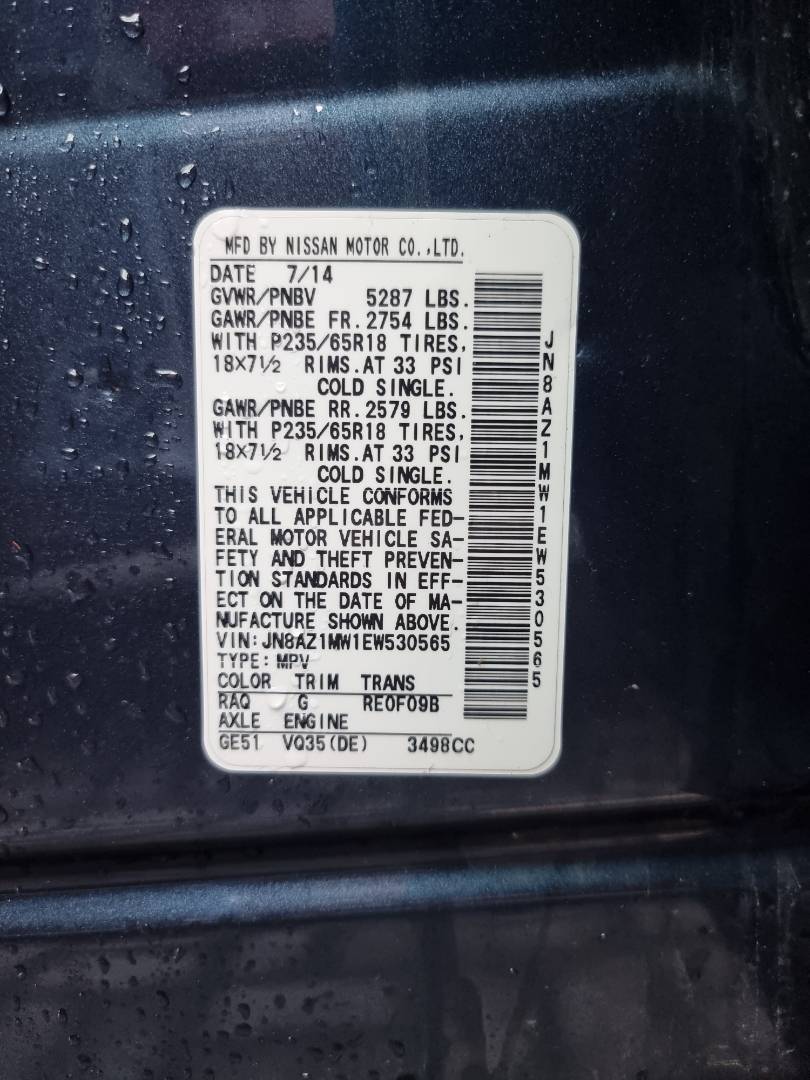 NISSAN MURANO 2014 - Marhaba Auction Used Cars - Image 10