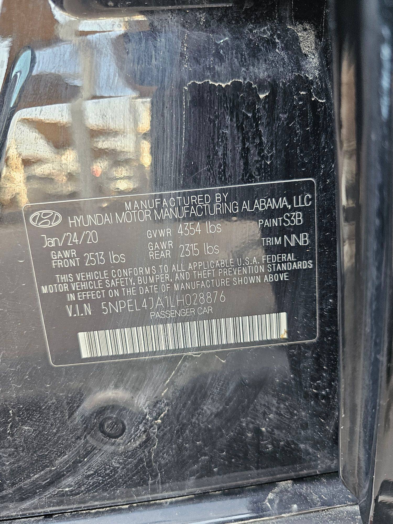 2020 HYUNDAI SONATA — 83332 Miles — Lot H028876 — Souq - Marhaba Auctions Used Cars - Image 9