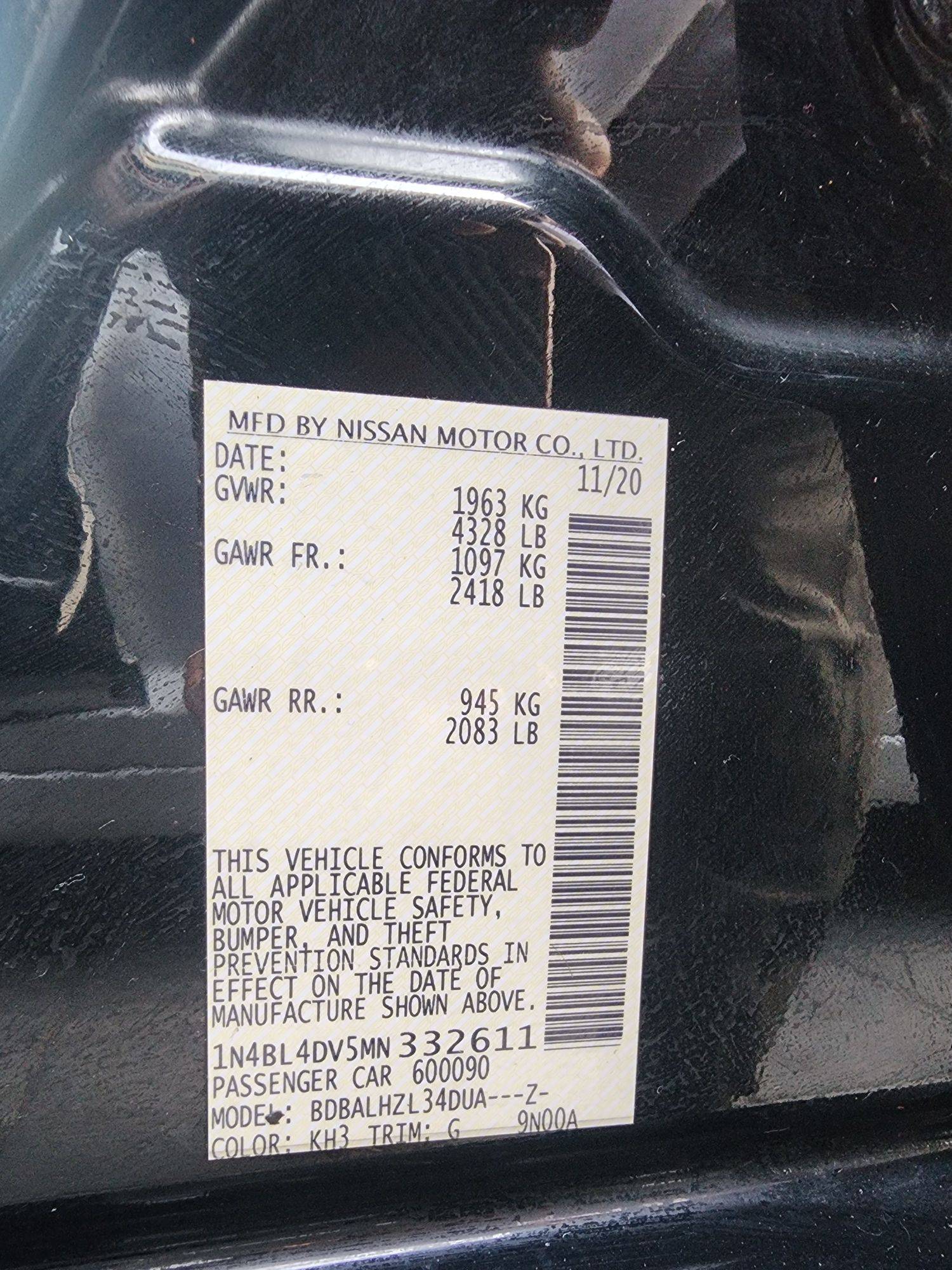 2021 NISSAN ALTIMA — 85188 Miles — Lot DV5MN332611 — Main - Marhaba Auctions Used Cars - Image 9
