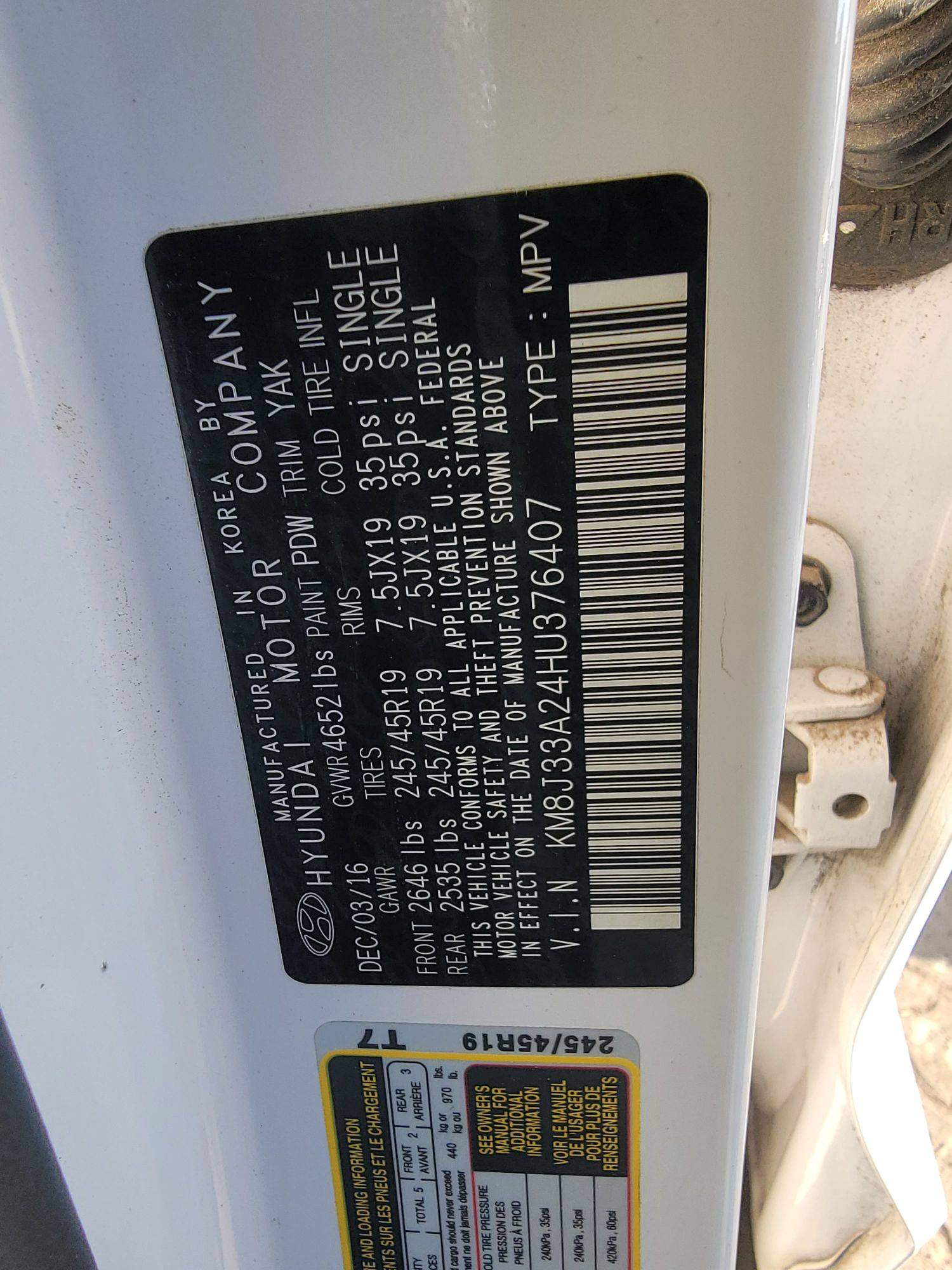 HYUNDAI TUCSON 2017 - Marhaba Auction Used Cars - Image 10