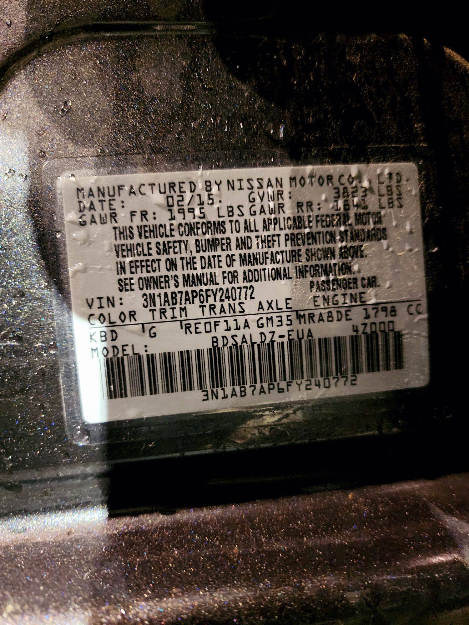 2015 NISSAN SENTRA — 186628 Miles — Lot FY240772 — Souq - Marhaba Auctions Used Cars - Image 10