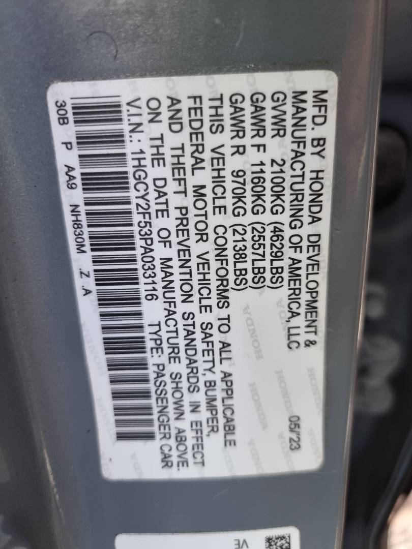 HONDA ACCORD 2023 - Marhaba Auction Used Cars - Image 9