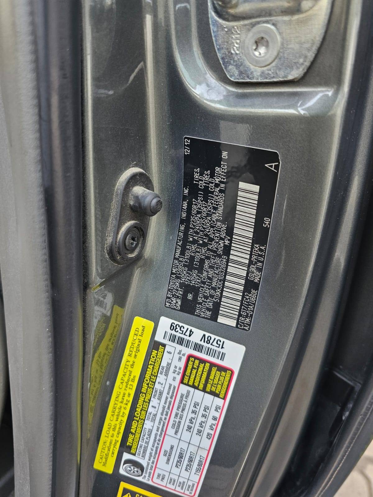 2013 TOYOTA SIENNA — Lot DS326949 — Main - Marhaba Auctions Used Cars - Image 8