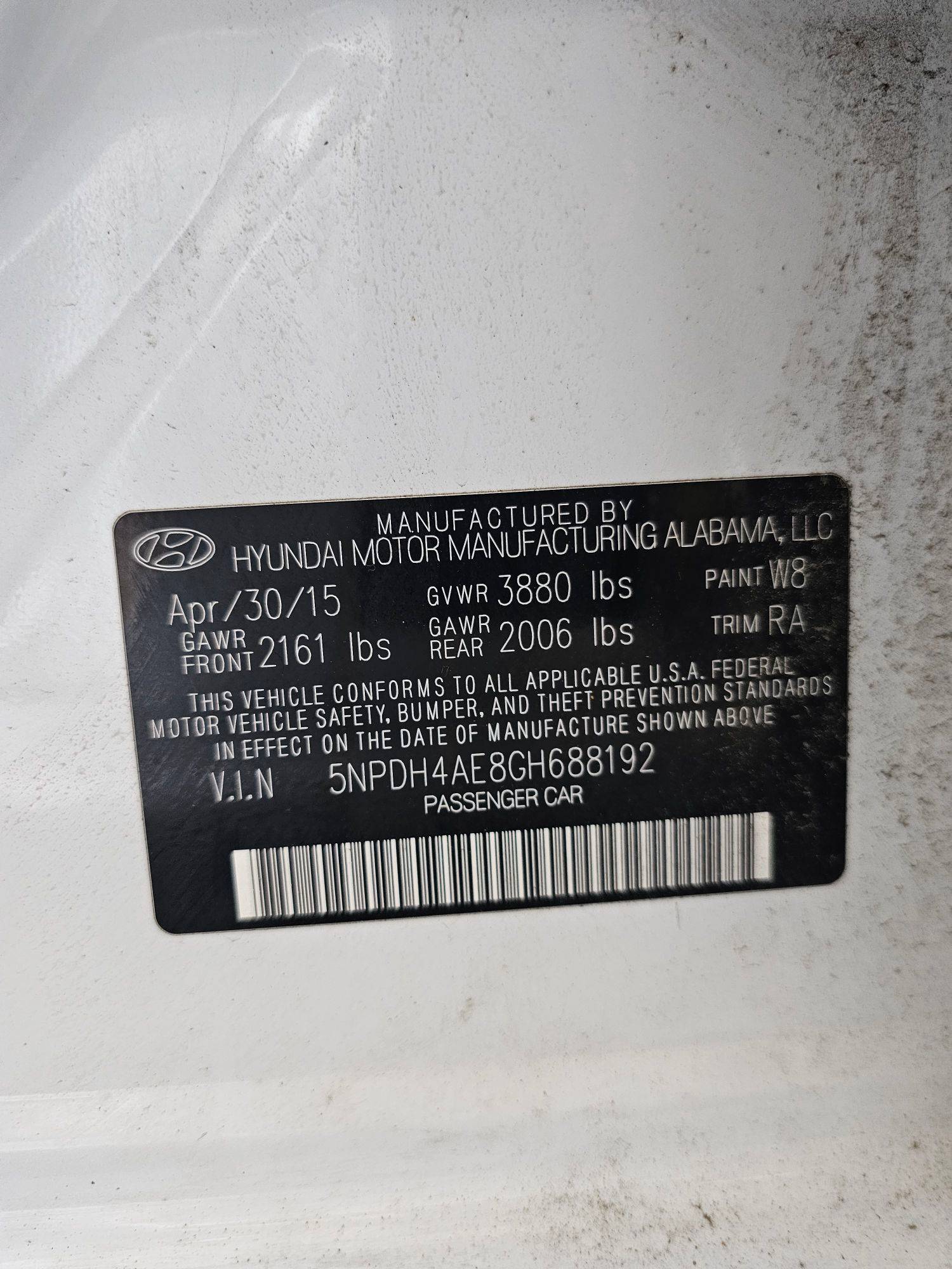 2016 HYUNDAI ELANTRA — 201663 Miles — Lot 2704188 — Souq - Marhaba Auctions Used Cars - Image 9