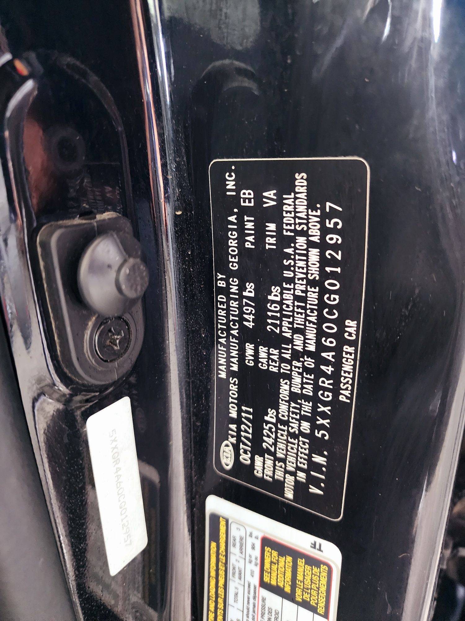 2012 KIA OPTIMA — 291745 Miles — Lot 63399224 — Souq - Marhaba Auctions Used Cars - Image 10