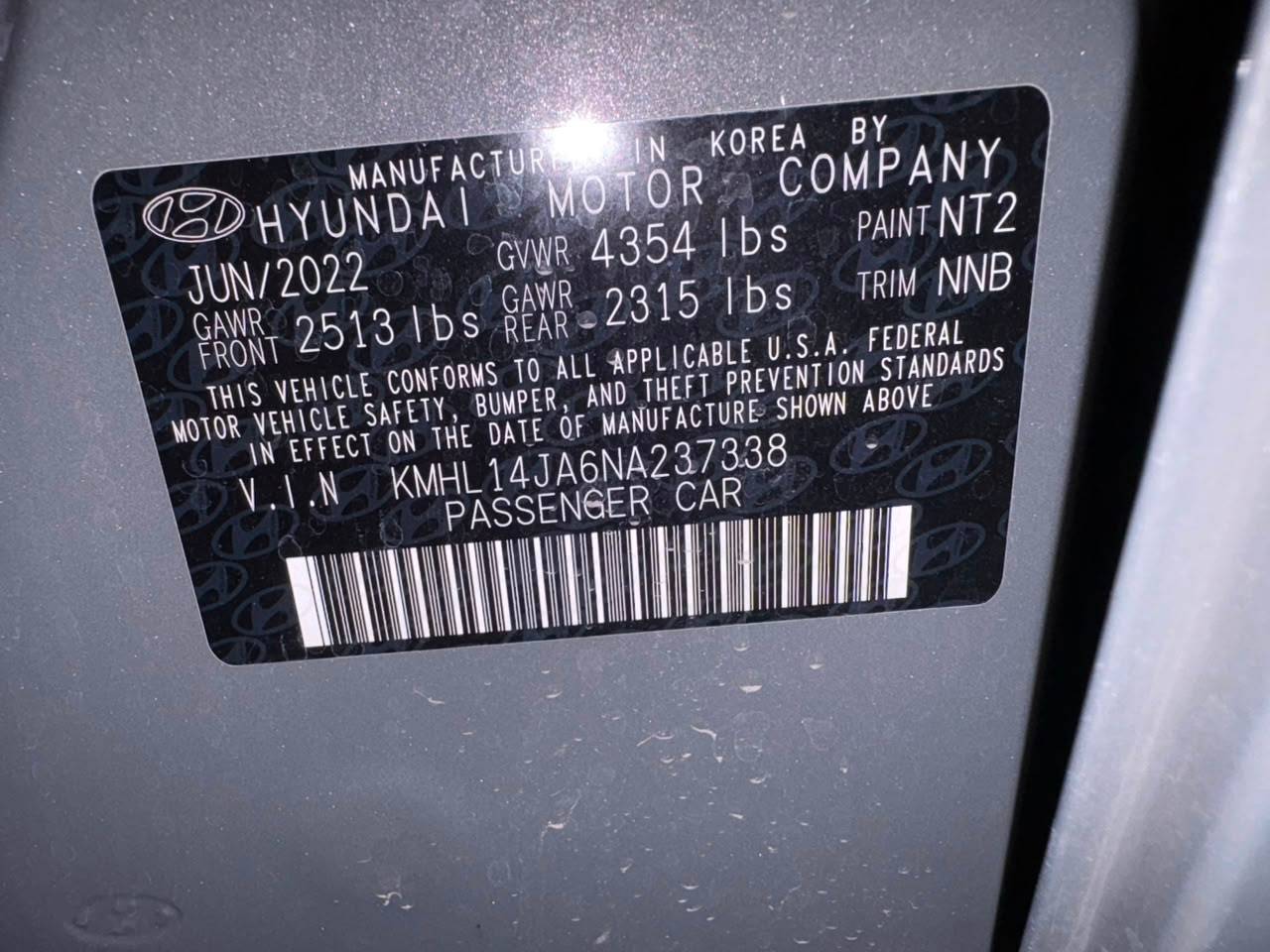 2022 HYUNDAI SONATA — 34598 Miles — Lot 99558625 — Main - Marhaba Auctions Used Cars - Image 11