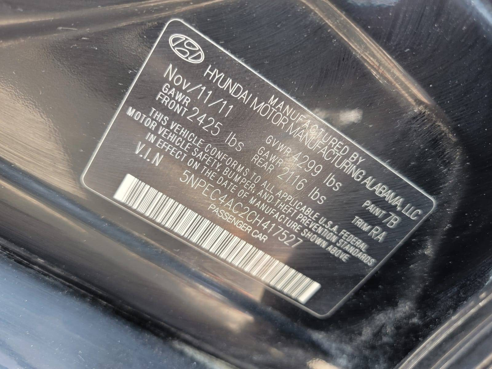 HYUNDAI SONATA 2012 - Marhaba Auction Used Cars - Image 10
