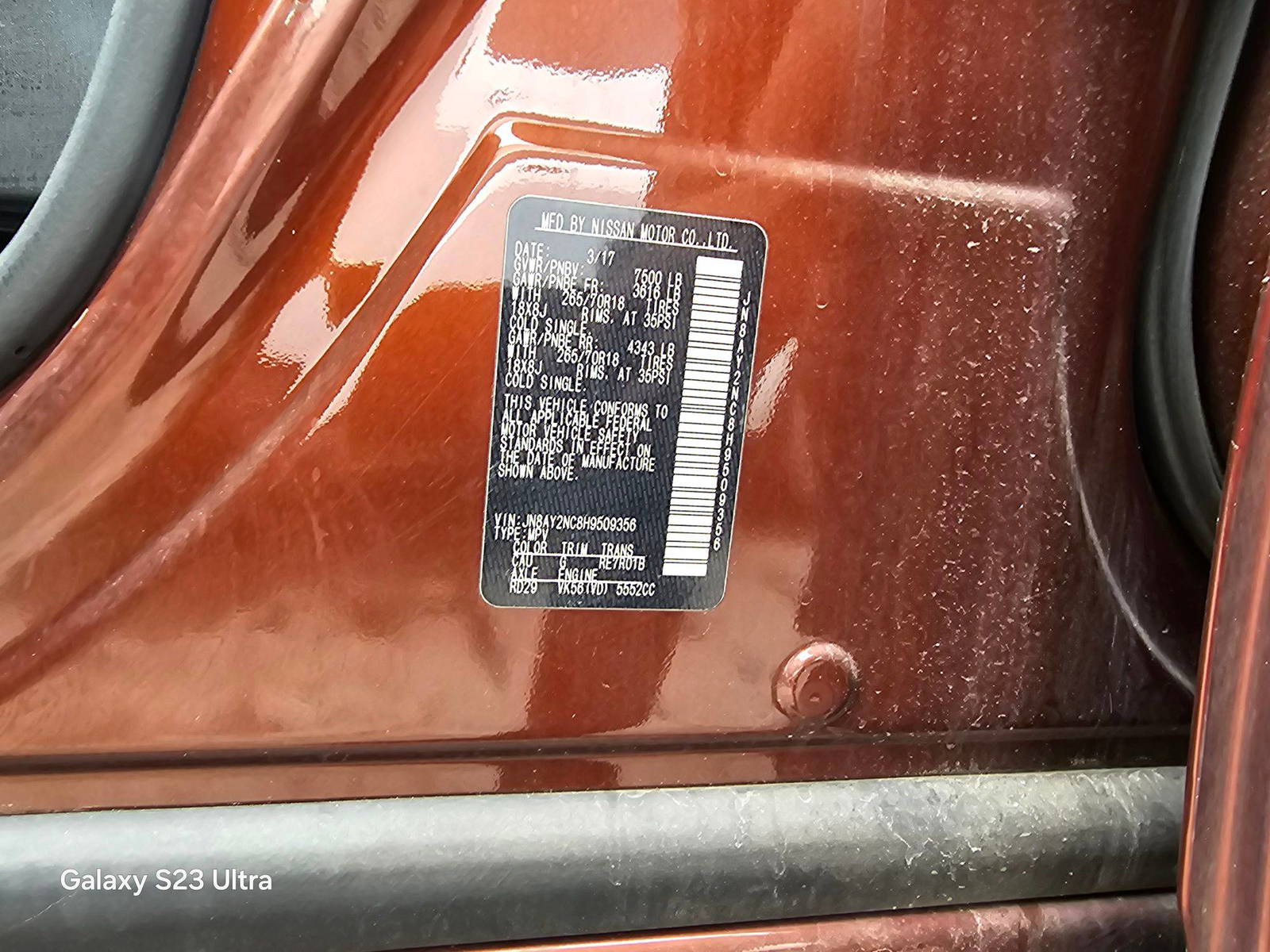 NISSAN ARMADA 2017 - Marhaba Auction Used Cars - Image 10