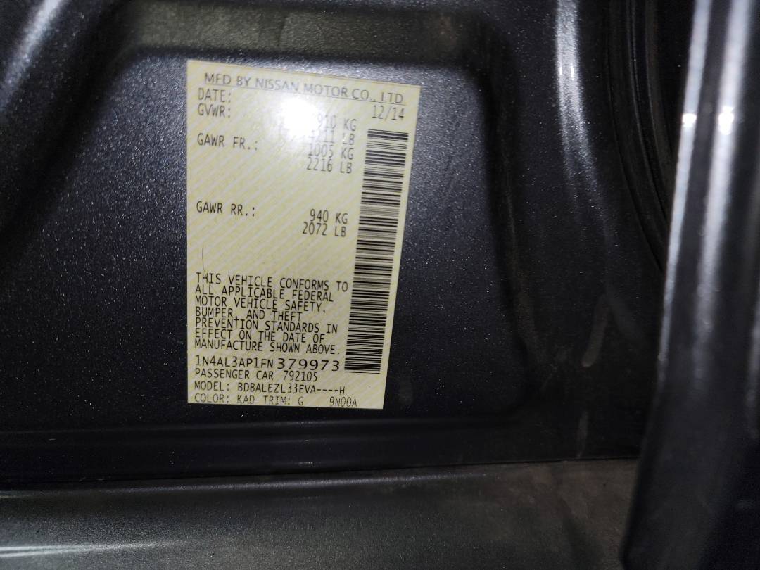 2015 NISSAN ALTIMA — 144483 Miles — Lot 79933823 - Marhaba Auctions Used Cars - Image 9