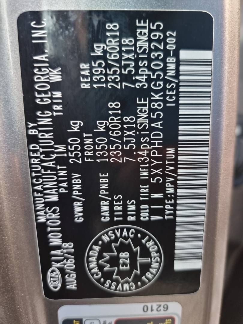2019 KIA SORENTO — 80974 KM — Lot G503295 — Main - Marhaba Auctions Used Cars - Image 10