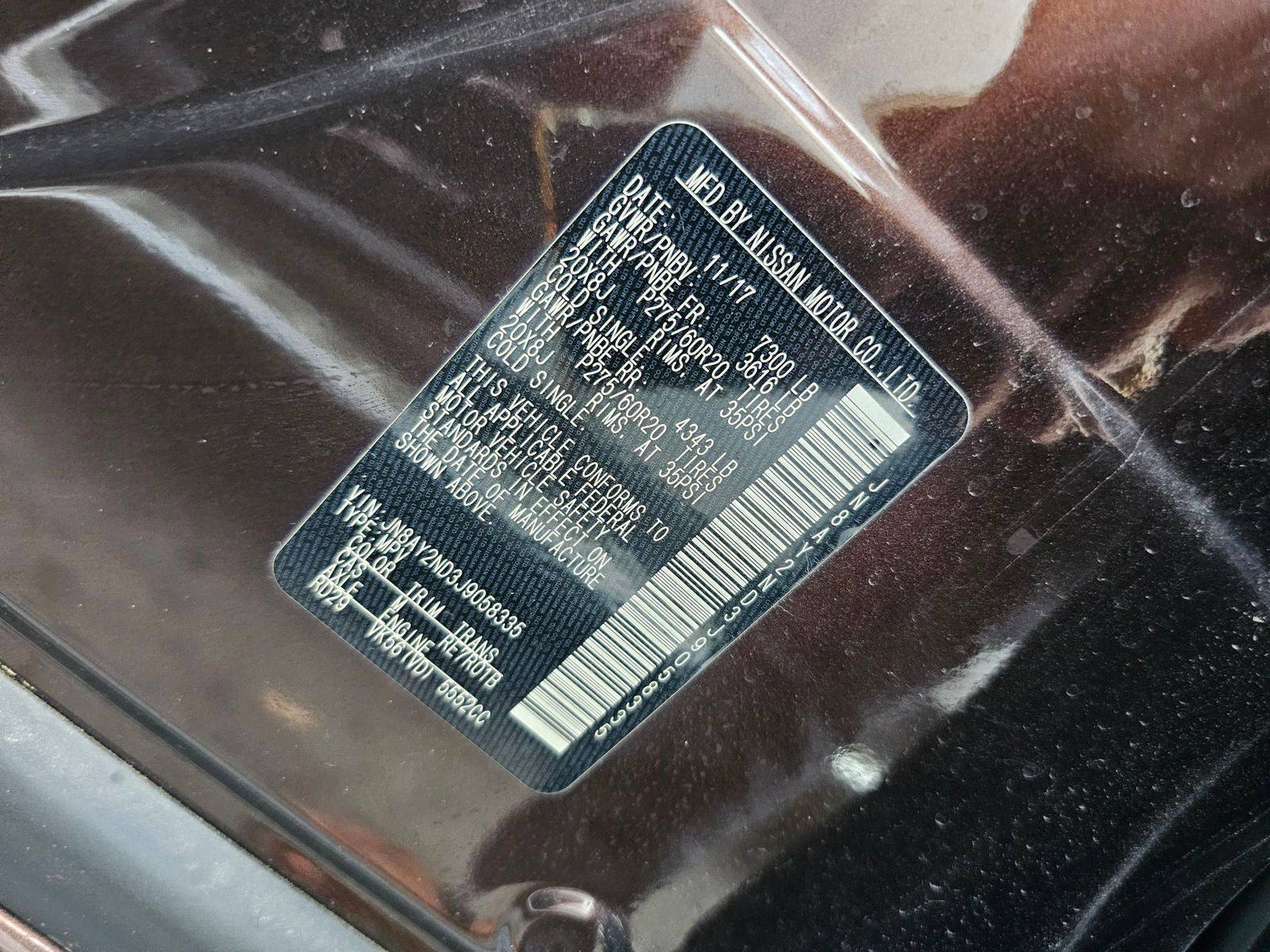 2018 NISSAN ARMADA — 137759 Miles — Lot 94733025 — Main - Marhaba Auctions Used Cars - Image 7