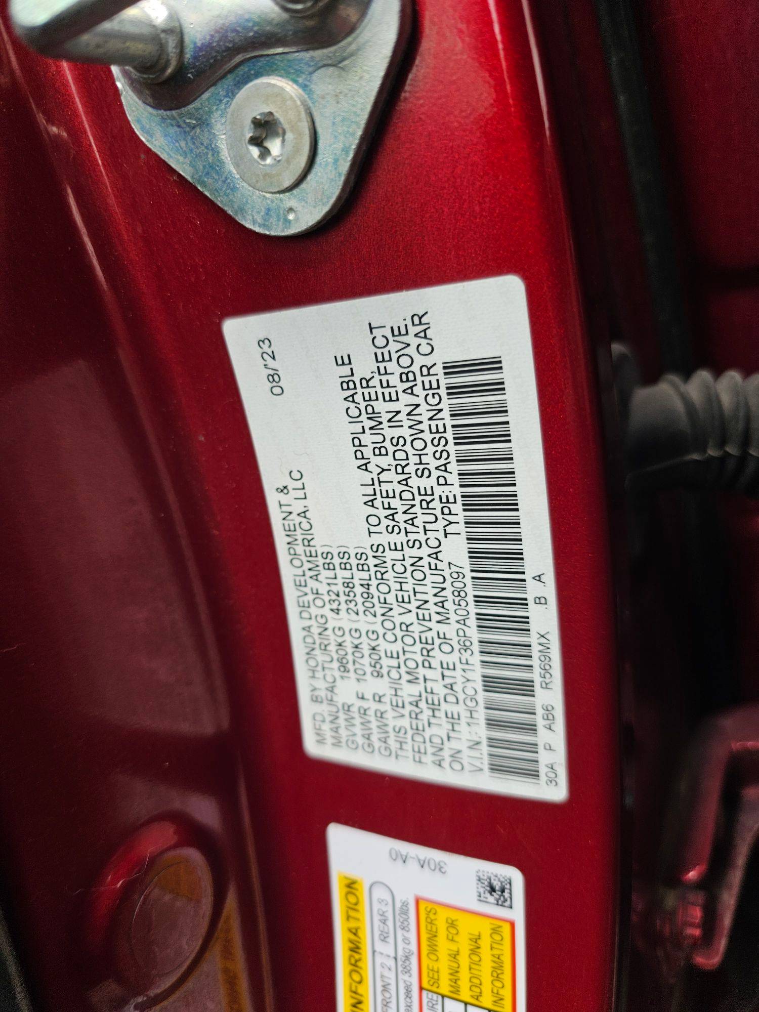 HONDA ACCORD 2023 - Marhaba Auction Used Cars - Image 11