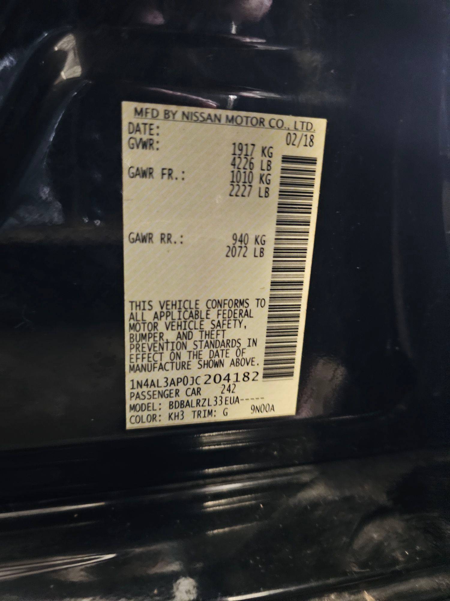 NISSAN ALTIMA 2018 - Marhaba Auction Used Cars - Image 9