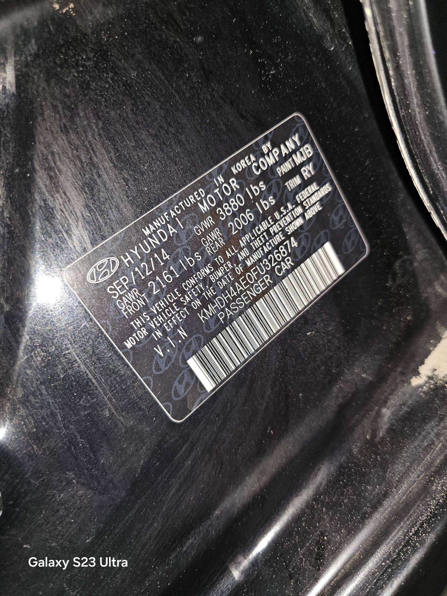 HYUNDAI ELANTRA 2015 - Marhaba Auction Used Cars - Image 9