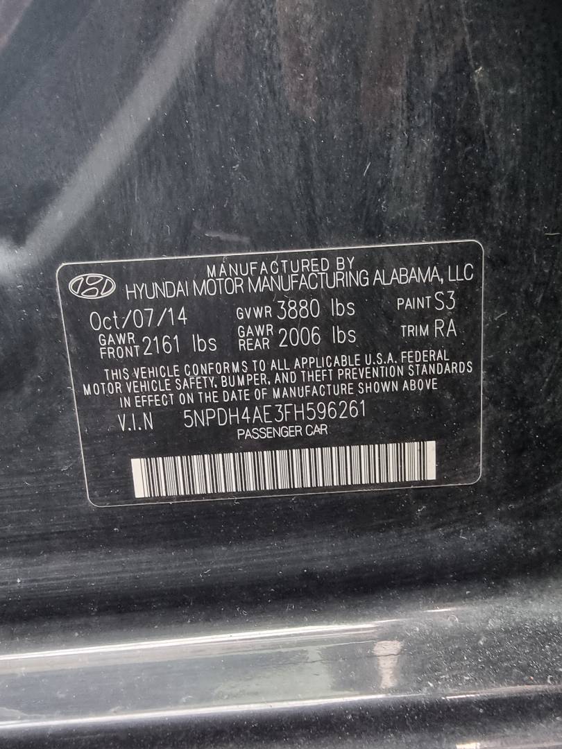 2015 HYUNDAI ELANTRA — 185483 Miles — Lot 3154889 — Ind. 12 - Marhaba Auctions Used Cars - Image 8