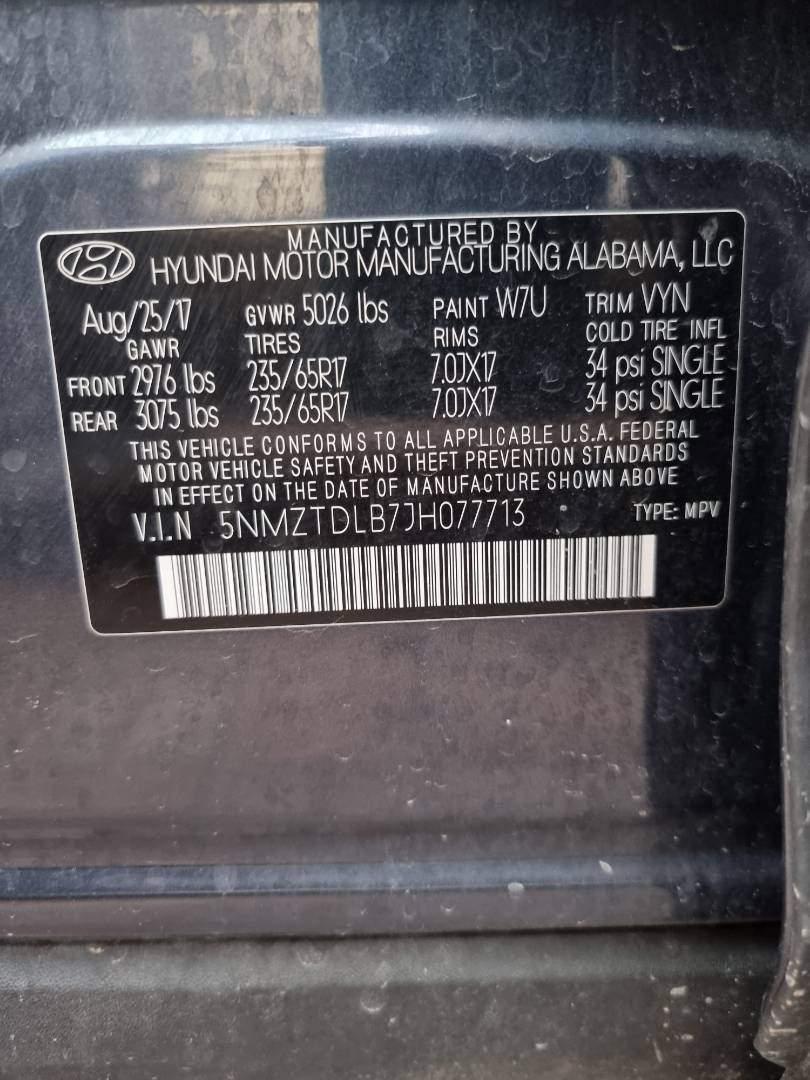 2018 HYUNDAI SANTA FE SPORT — 90442 Miles — Lot 77713 — Main - Marhaba Auctions Used Cars - Image 8