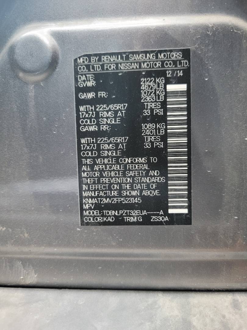 2015 NISSAN ROGUE — 91967 Miles — Lot P523145 — Main - Marhaba Auctions Used Cars - Image 8
