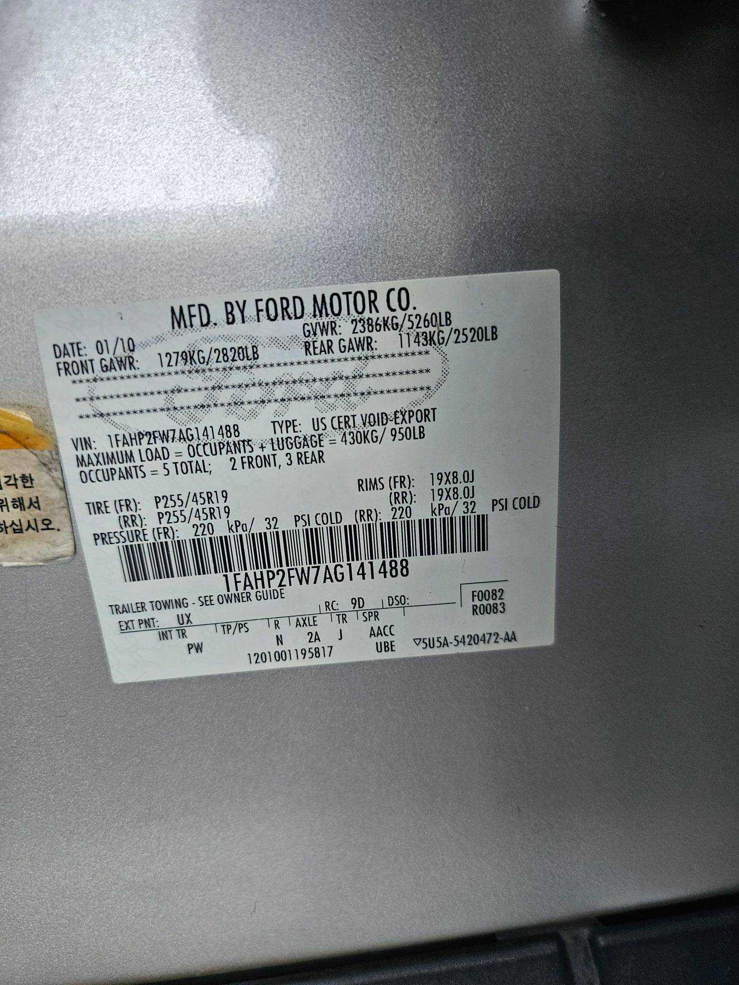 FORD TAURUS 2010 - Marhaba Auction Used Cars - Image 10