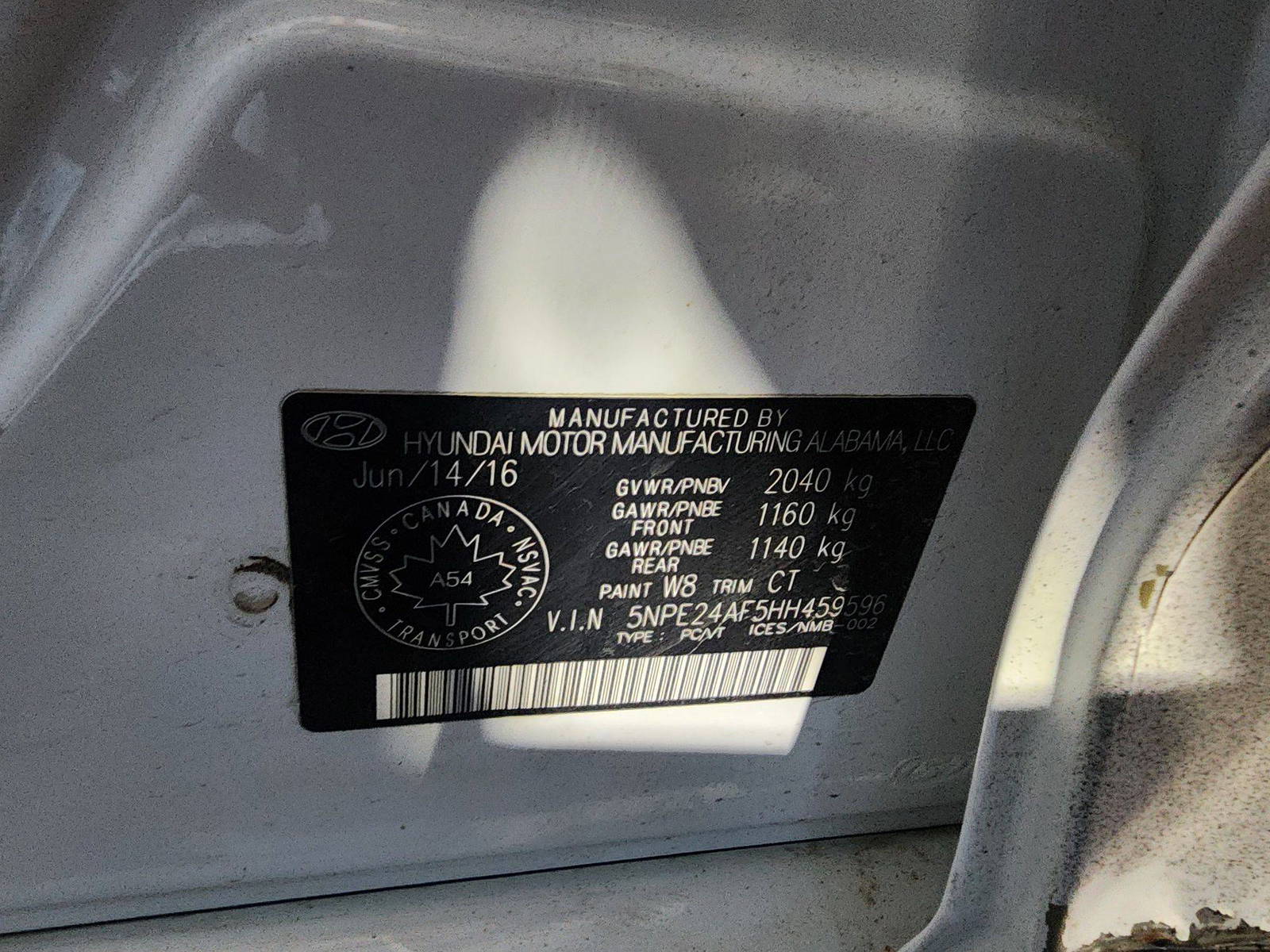 HYUNDAI SONATA 2017 - Marhaba Auction Used Cars - Image 9