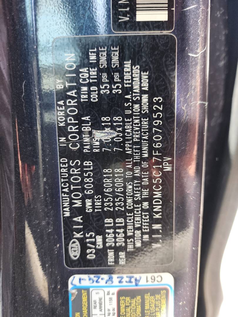 2015 KIA SEDONA — 136234 Miles — Lot 76458023 - Marhaba Auctions Used Cars - Image 7