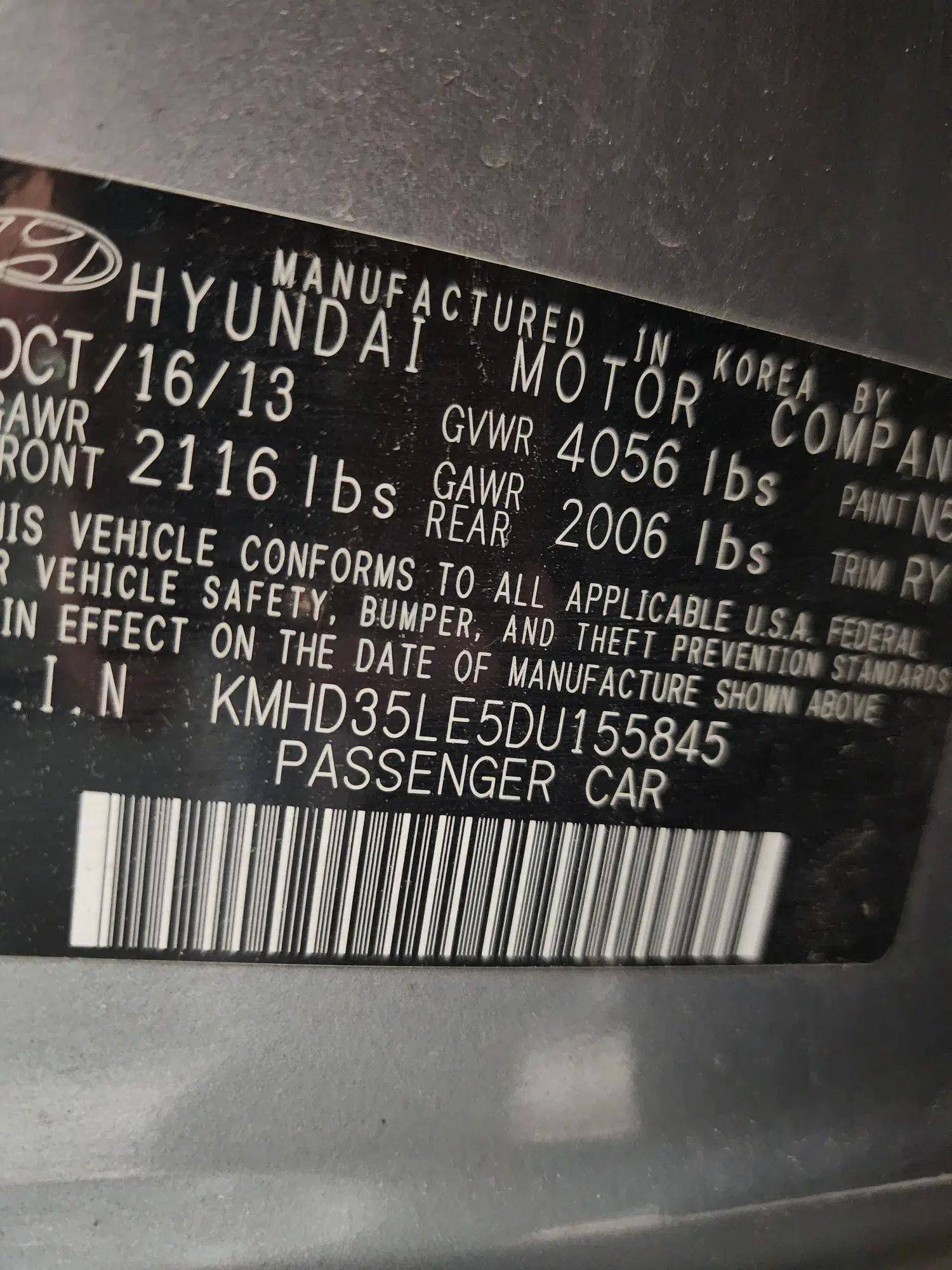 HYUNDAI ELANTRA GT 2013 - Marhaba Auction Used Cars - Image 10