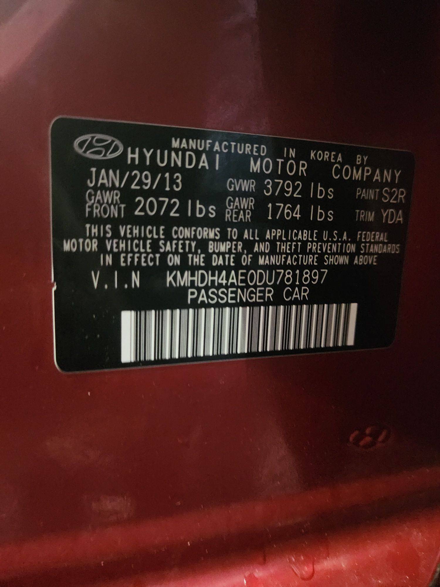 2013 HYUNDAI ELANTRA — 165511 Miles — Lot 72508103 - Marhaba Auctions Used Cars - Image 3