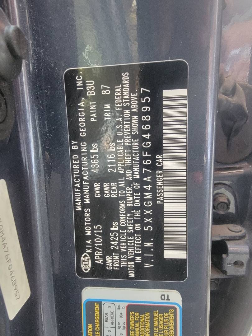 2015 KIA OPTIMA — 130 806 Miles — Lot G468957 — Main - Marhaba Auctions Used Cars - Image 9