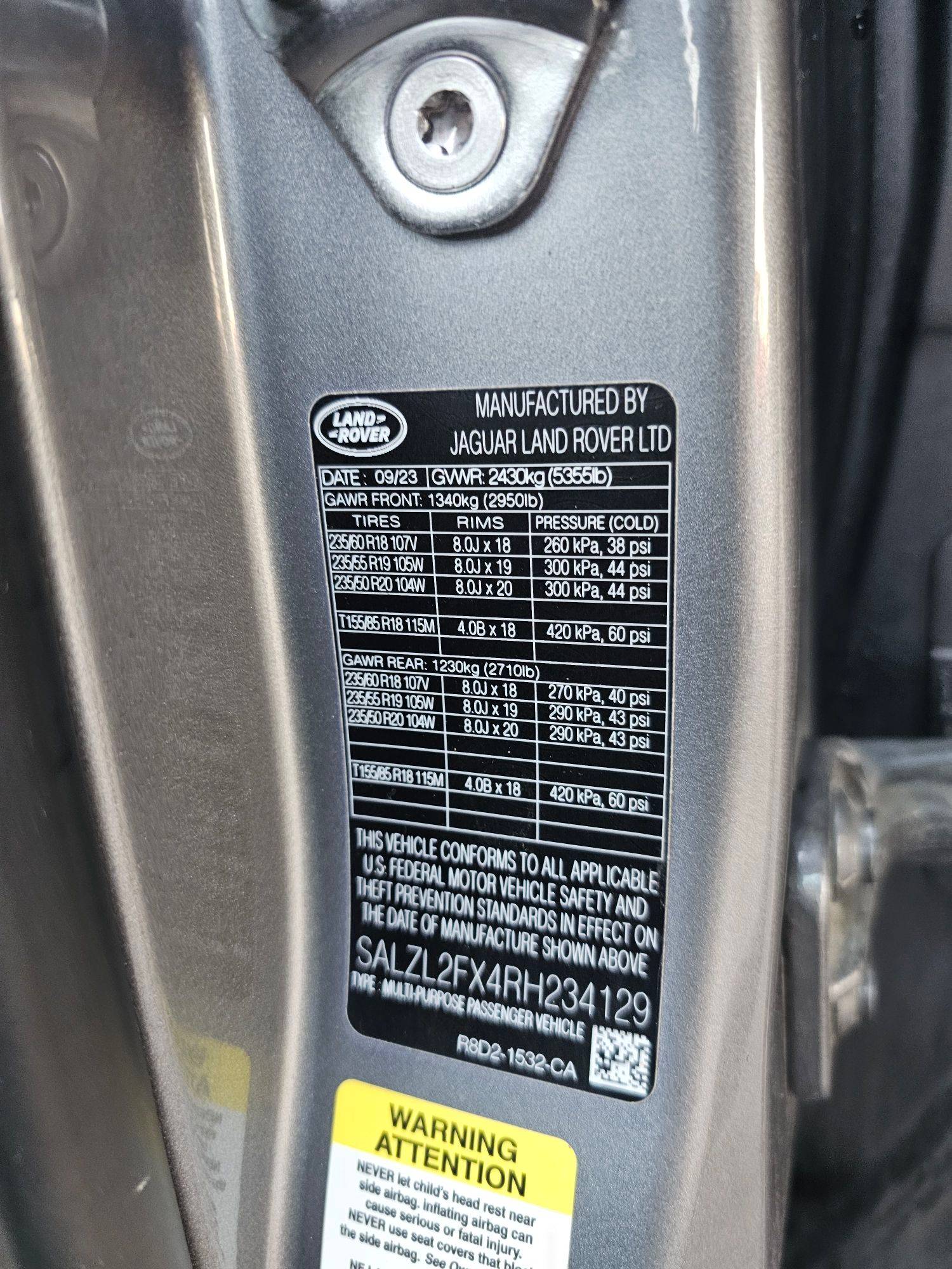 LAND ROVER RANGE ROVER EVOQUE DYNAMIC 2024 - Marhaba Auction Used Cars - Image 10