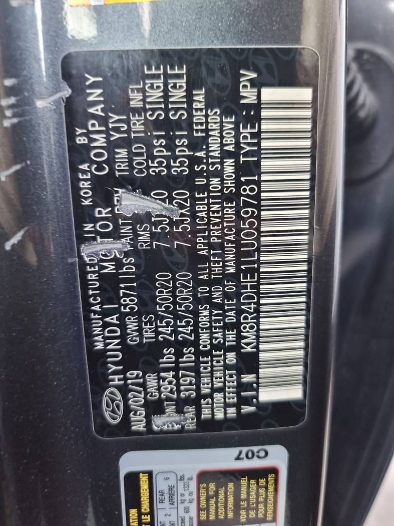 HYUNDAI PALISADE SEL 2020 - Marhaba Auction Used Cars - Image 10