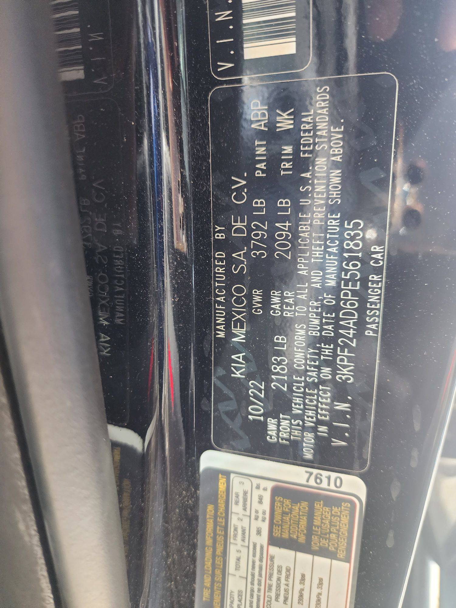 2023 KIA FORTE — 19723 Miles — Lot 37900212 - Marhaba Auctions Used Cars - Image 7