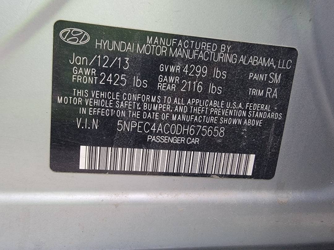 2013 HYUNDAI SONATA — 165640 Miles — Lot H675658 — Main - Marhaba Auctions Used Cars - Image 10