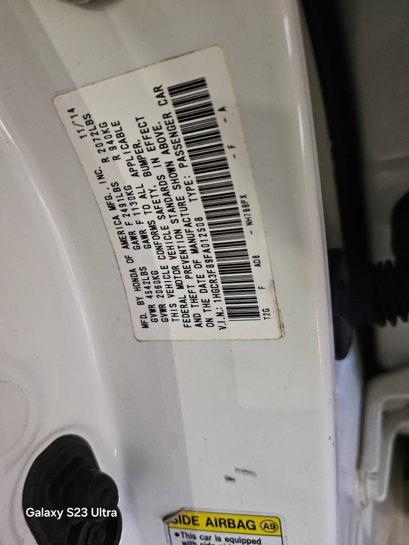 2015 HONDA ACCORD — 193692 Miles — Lot F89FA012508 — Souq - Marhaba Auctions Used Cars - Image 9