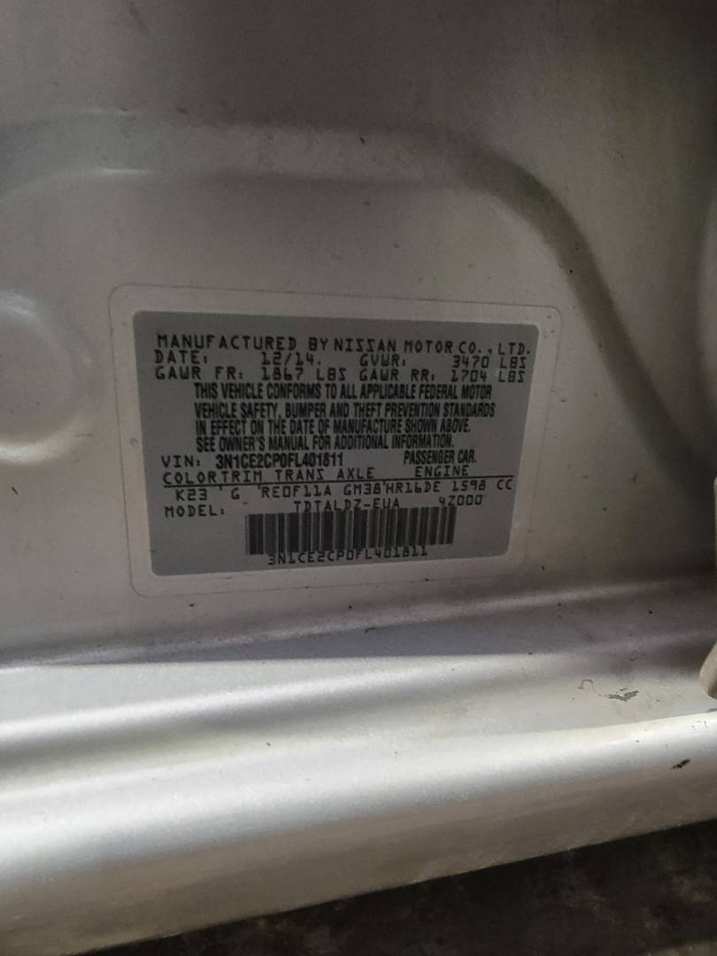 2015 NISSAN VERSA NOTE — 127972 Miles — Lot 401811 — Main - Marhaba Auctions Used Cars - Image 9