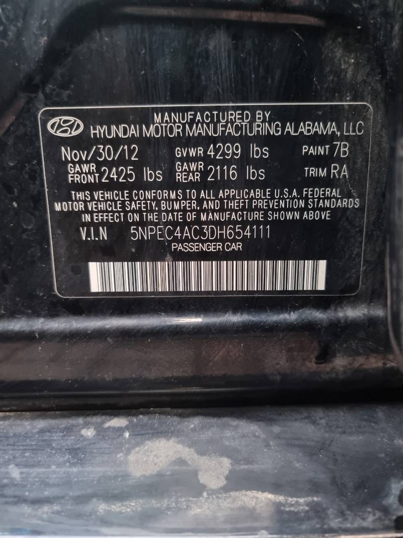 2013 HYUNDAI SONATA — 128192 Miles — Lot H654111 — Souq - Marhaba Auctions Used Cars - Image 8