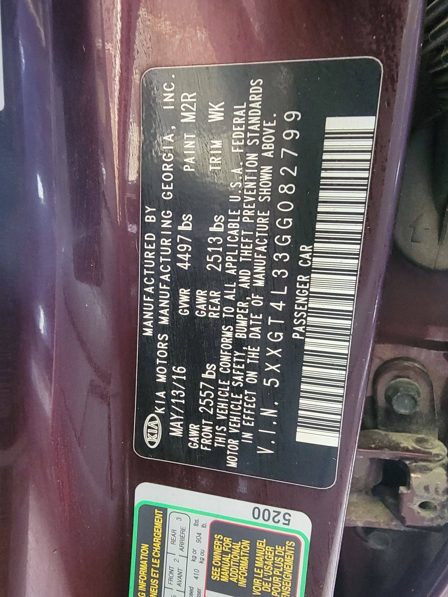 KIA OPTIMA 2016 - Marhaba Auction Used Cars - Image 9