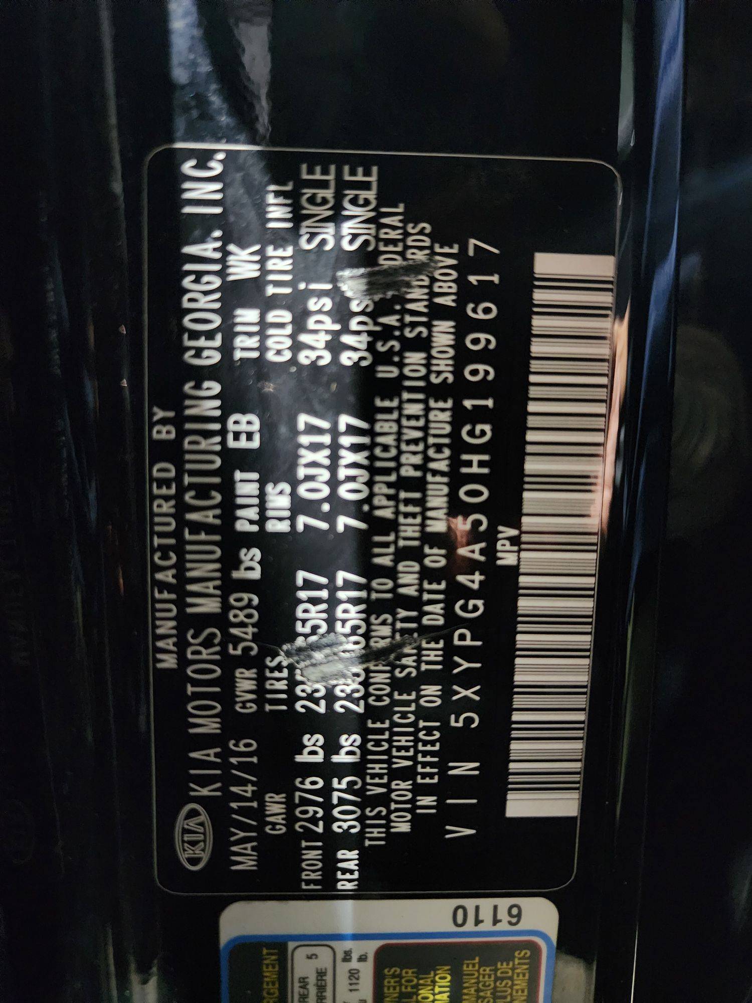 KIA SORENTO 2017 - Marhaba Auction Used Cars - Image 10