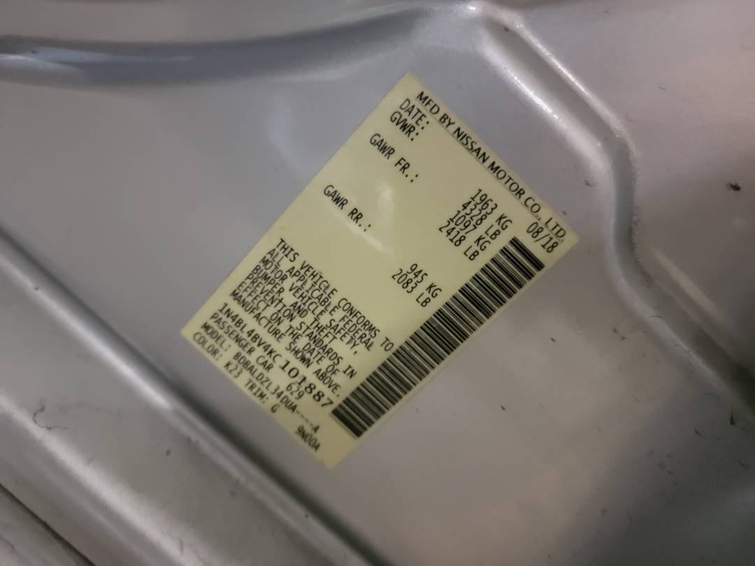 2019 NISSAN ALTIMA — 80614 Miles — Lot C101887 — Main - Marhaba Auctions Used Cars - Image 8