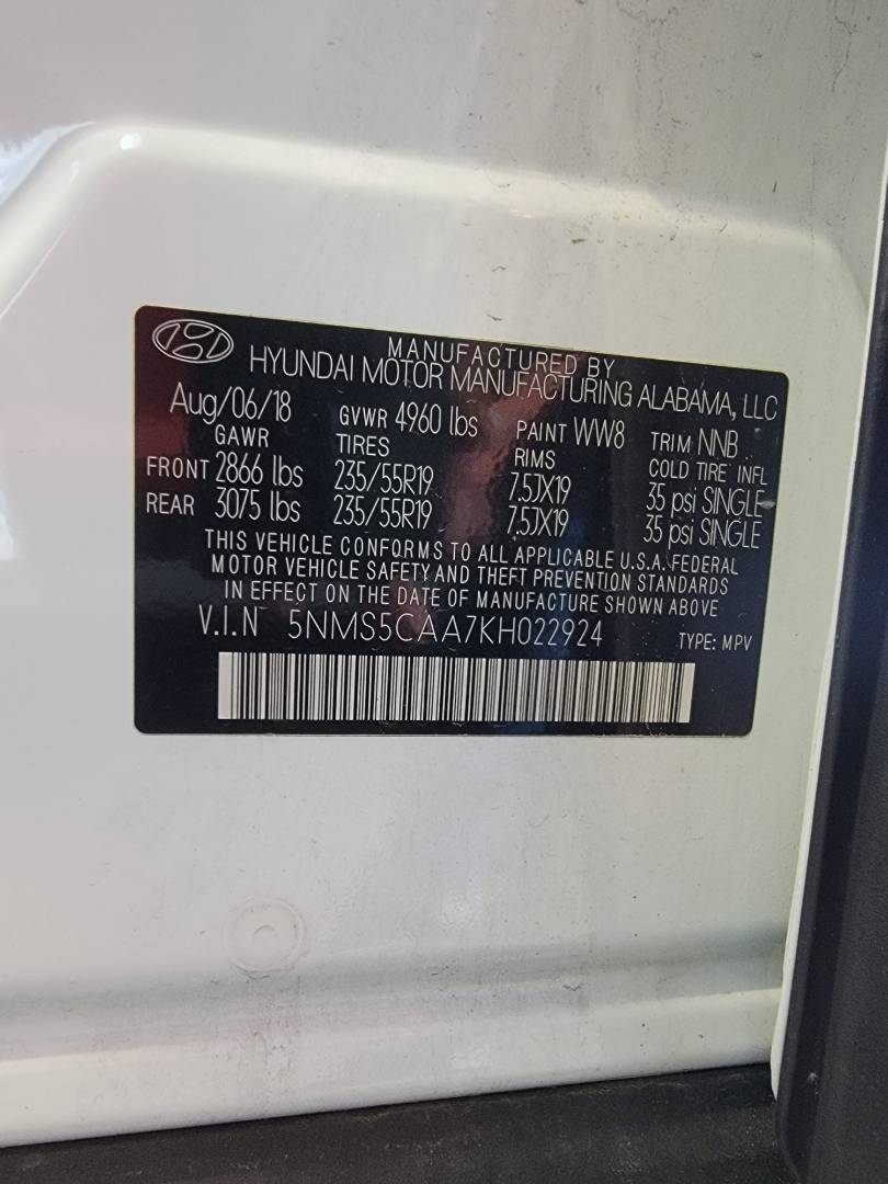 2019 HYUNDAI SANTA FE — 91808 Miles — Lot H022924 - Marhaba Auctions Used Cars - Image 11