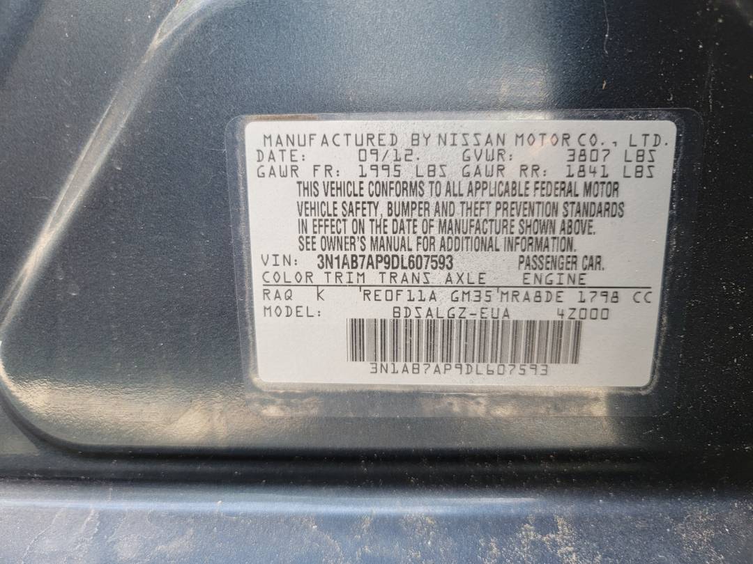2013 NISSAN SENTRA — 180589 Miles — Lot P9DL607593 — Main - Marhaba Auctions Used Cars - Image 8