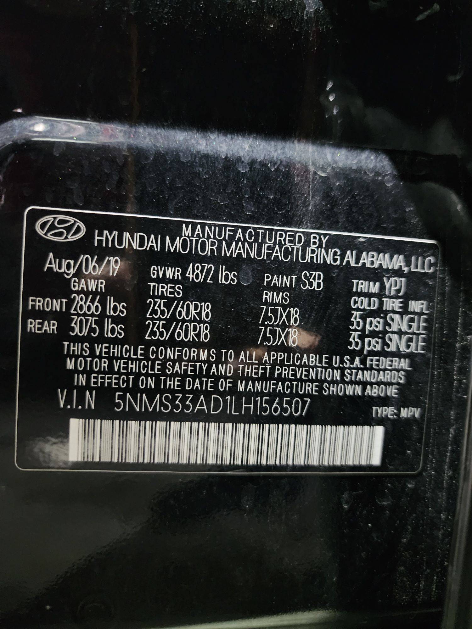 2020 HYUNDAI SANTA FE — 103157 Miles — Lot 215487 — Souq - Marhaba Auctions Used Cars - Image 8