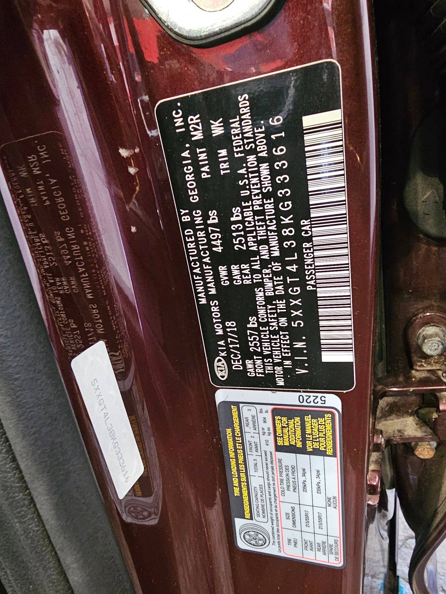 KIA OPTIMA 2019 - Marhaba Auction Used Cars - Image 11