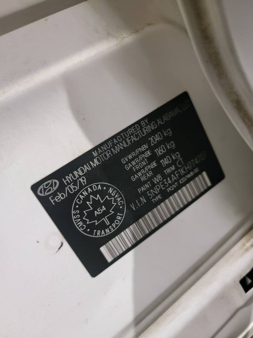 2019 HYUNDAI SONATA — 155606 KM — Lot F1KH774707 — Main - Marhaba Auctions Used Cars - Image 9