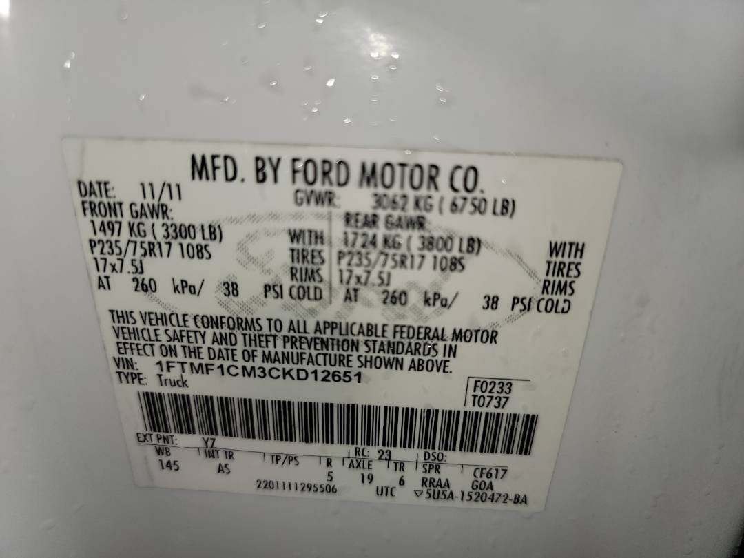 2012 FORD F150 — 205211 Miles — Lot D12651 - Marhaba Auctions Used Cars - Image 8
