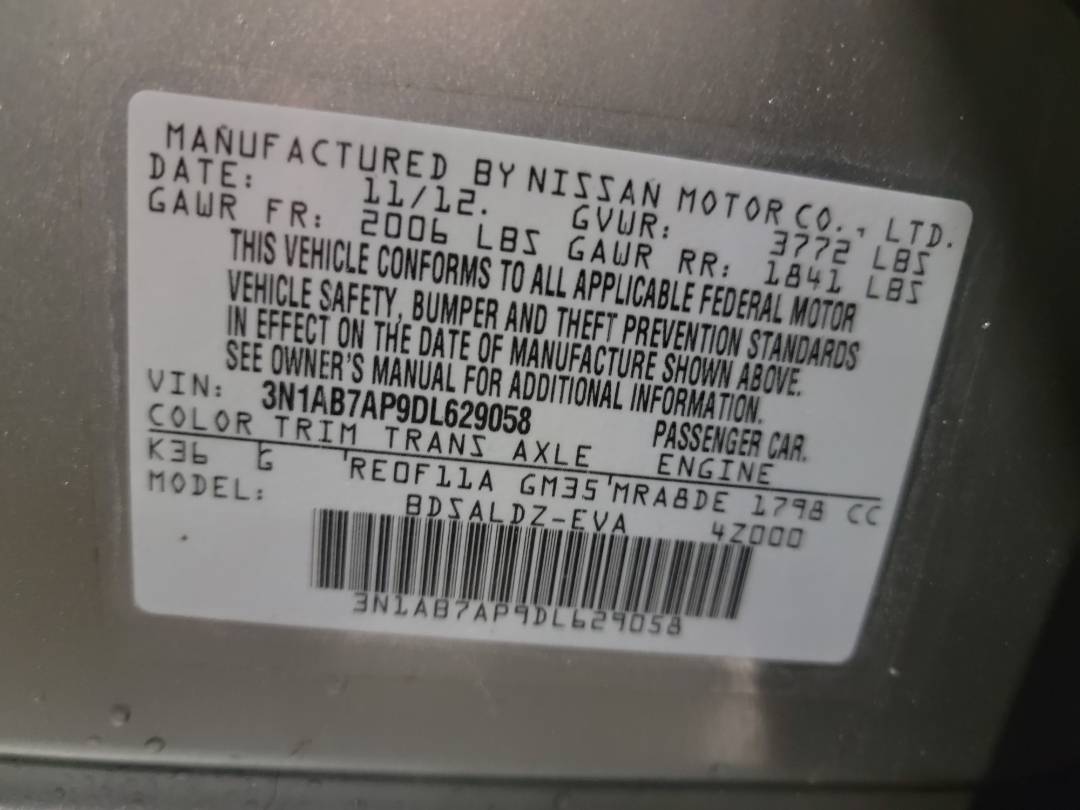 2013 NISSAN SENTRA — 183636 Miles — Lot 42048913 - Marhaba Auctions Used Cars - Image 9