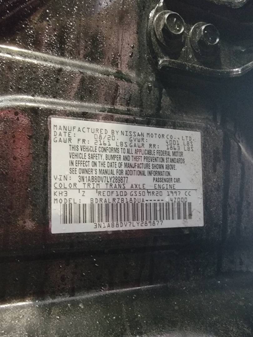 2020 NISSAN SENTRA — 33993 Miles — Lot Y289877 - Marhaba Auctions Used Cars - Image 4