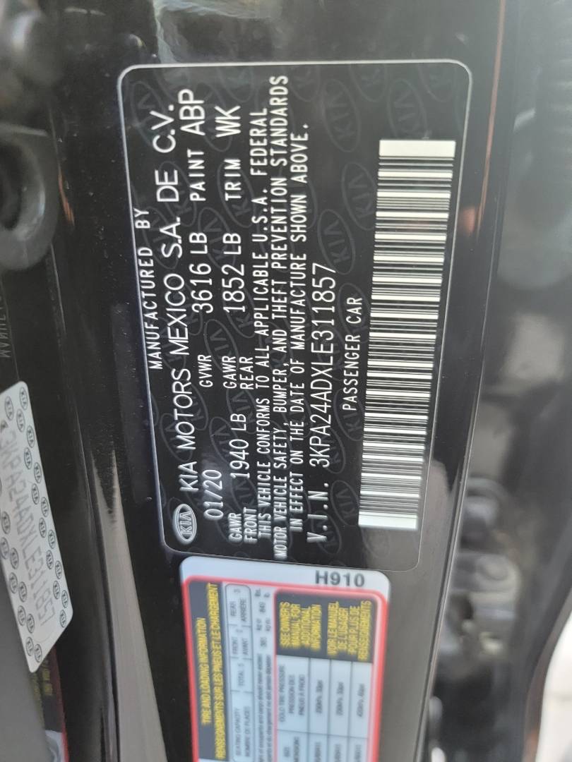 2020 KIA RIO — 60917 Miles — Lot E311857 — Main - Marhaba Auctions Used Cars - Image 9