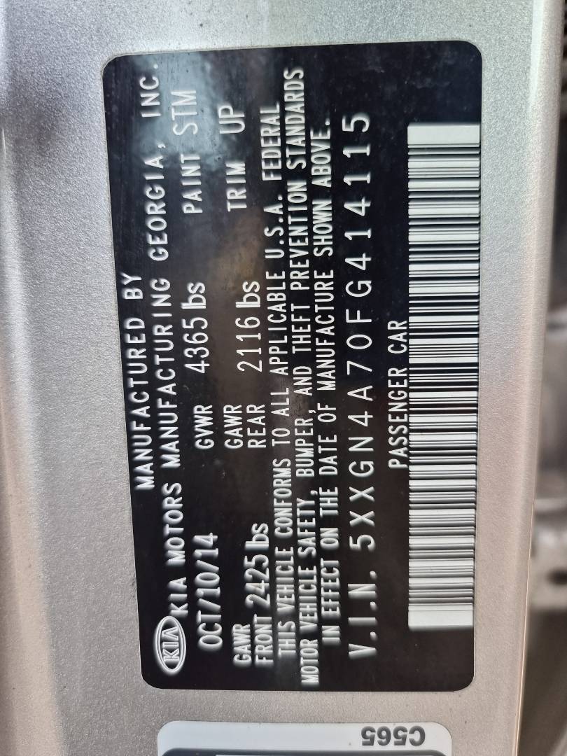 2015 KIA OPTIMA — 189092 Miles — Lot 125487 — Souq - Marhaba Auctions Used Cars - Image 9