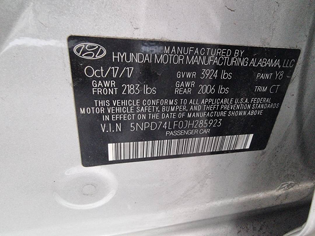 HYUNDAI ELANTRA 2018 - Marhaba Auction Used Cars - Image 8