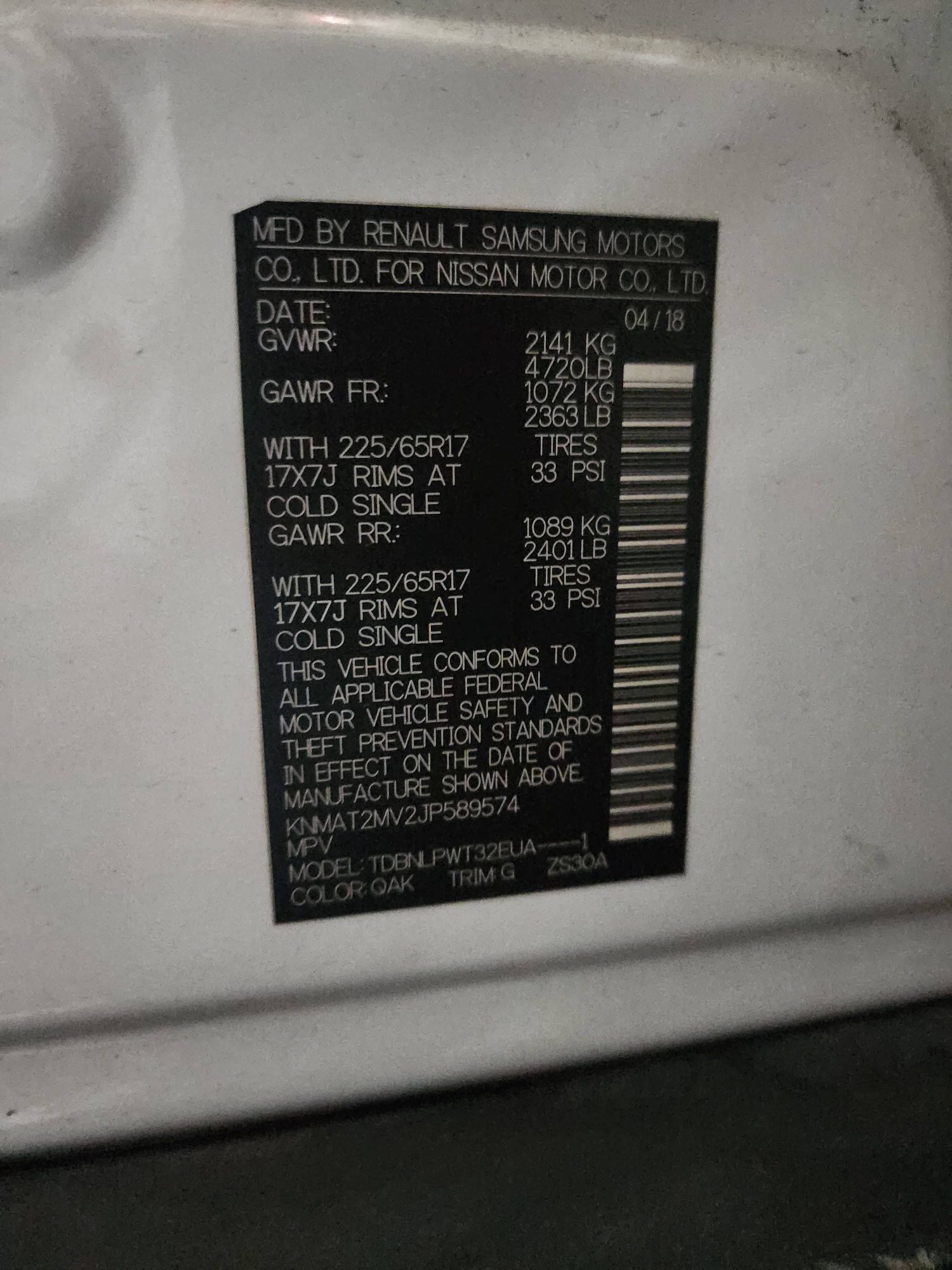 NISSAN ROGUE 2018 - Marhaba Auction Used Cars - Image 8