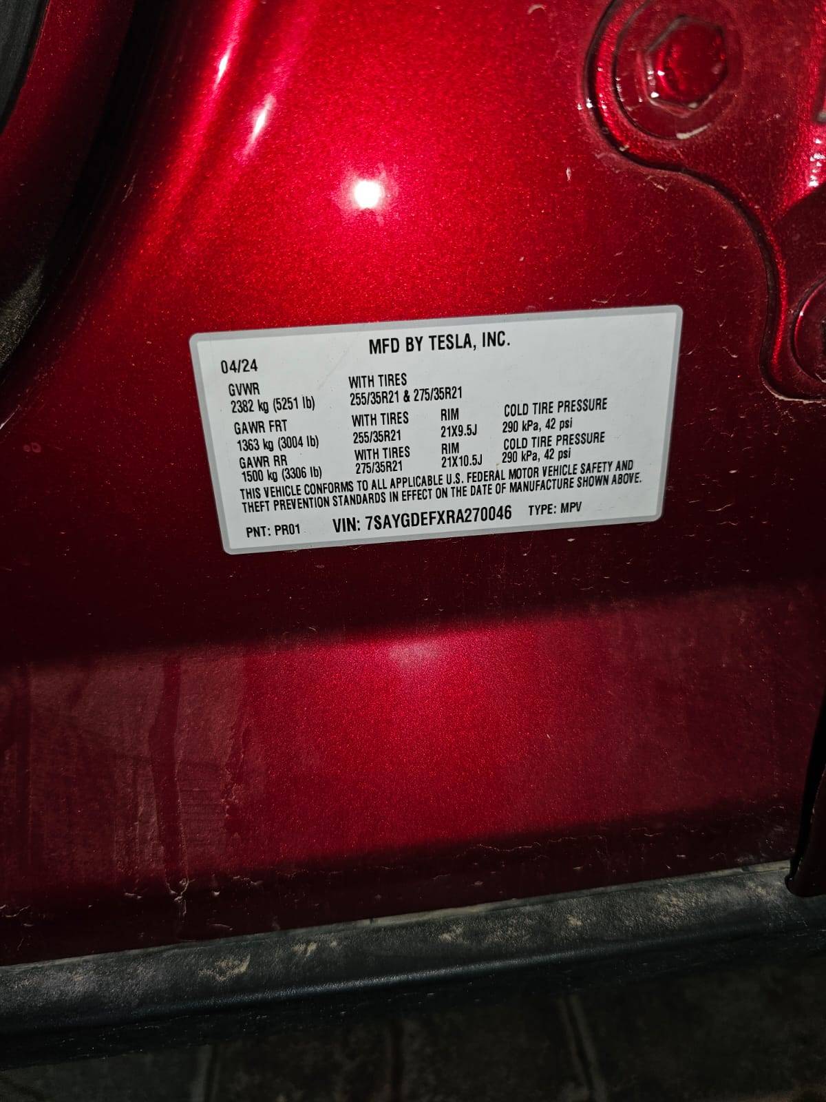 2024 TESLA MODEL Y — 87178 KM — Lot DEFXRA270046 - Marhaba Auctions Used Cars - Image 9